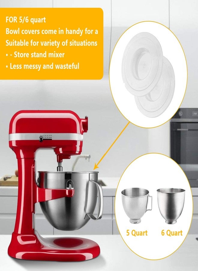 Pokin Upgrade Mixers Bowl Covers for Kitchen aid accessories attachments, Fits Stainless Steel Bowl Lift Stand Mixers 5-6 Quart Models KV25G KP26M1X (2 Pack) - Image 4